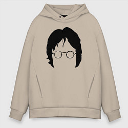 Толстовка оверсайз мужская John Lennon: Minimalism, цвет: миндальный