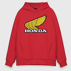 Толстовка оверсайз мужская Honda, цвет: красный