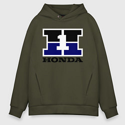 Толстовка оверсайз мужская Honda, цвет: хаки