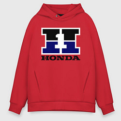Толстовка оверсайз мужская Honda, цвет: красный