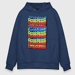 Толстовка оверсайз мужская DropDead надписи, цвет: тёмно-синий