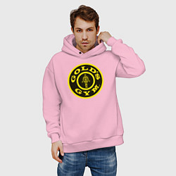 Толстовка оверсайз мужская Gold's Gym, цвет: светло-розовый — фото 2