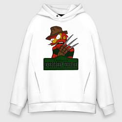 Толстовка оверсайз мужская Freddy: Evergreen Terrace, цвет: белый