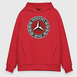Толстовка оверсайз мужская Mercedes-Benz, цвет: красный