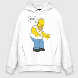 Толстовка оверсайз мужская D'oh mood, цвет: белый
