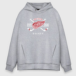 Толстовка оверсайз мужская Detroit Red Wings: Est.1926, цвет: меланж