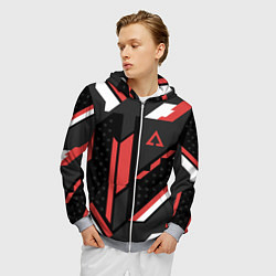 Толстовка 3D на молнии мужская CS:GO Cyrex Pattern, цвет: 3D-меланж — фото 2