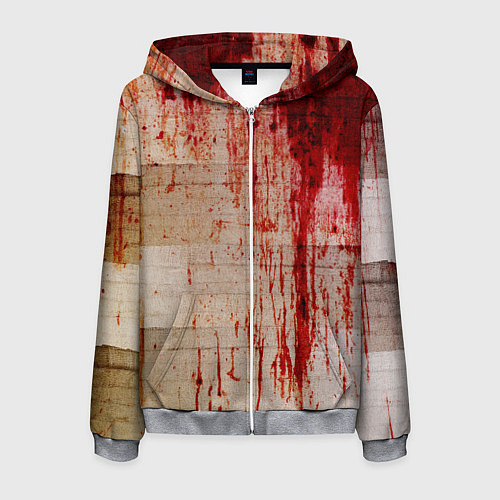 Мужская толстовка на молнии Бинты 1 / 3D-Меланж – фото 1