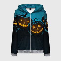 Толстовка 3D на молнии мужская Halloween3, цвет: 3D-меланж
