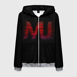 Толстовка 3D на молнии мужская Manchester United team, цвет: 3D-меланж