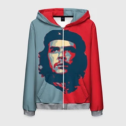 Толстовка 3D на молнии мужская Che Guevara, цвет: 3D-меланж
