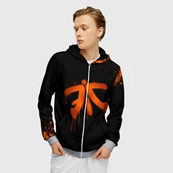 Толстовка 3D на молнии мужская Fnatic: Black collection, цвет: 3D-меланж — фото 2