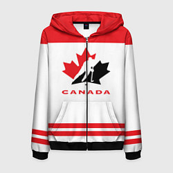 Толстовка 3D на молнии мужская Canada Team, цвет: 3D-черный