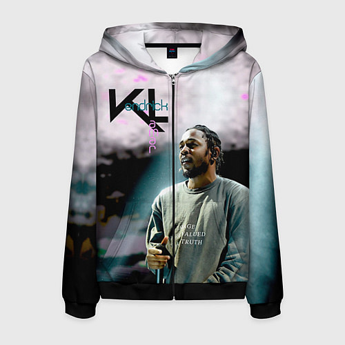 Мужская толстовка на молнии KL: Kendrick Lamar / 3D-Черный – фото 1
