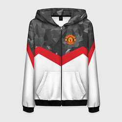 Мужская толстовка на молнии Man United FC: Grey Polygons