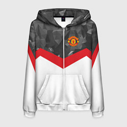 Мужская толстовка на молнии Man United FC: Grey Polygons