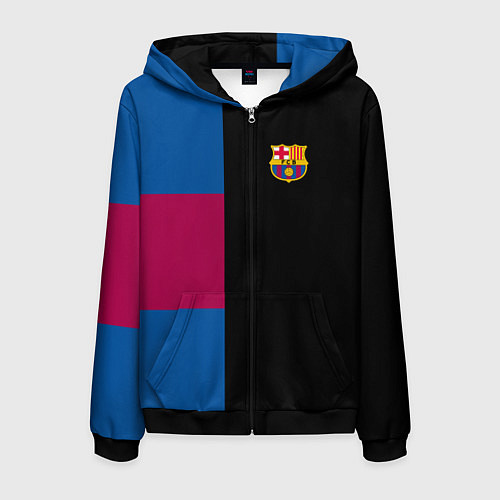 Мужская толстовка на молнии Barcelona FC: Black style / 3D-Черный – фото 1