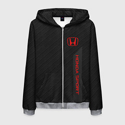 Толстовка 3D на молнии мужская Honda: Sport Line, цвет: 3D-меланж