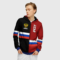 Толстовка 3D на молнии мужская KChR, Russia, цвет: 3D-синий — фото 2