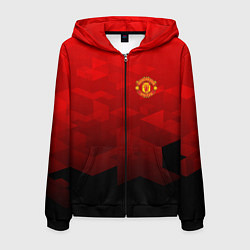 Мужская толстовка на молнии FC Man UTD: Red Poly