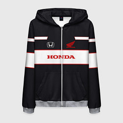 Толстовка 3D на молнии мужская Honda Sport, цвет: 3D-меланж