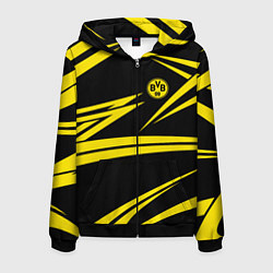 Толстовка 3D на молнии мужская FC Borussia: BVB Sport, цвет: 3D-черный