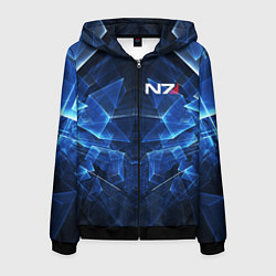 Мужская толстовка на молнии Mass Effect: Blue Armor N7