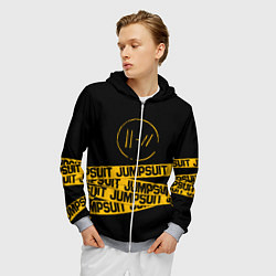 Толстовка 3D на молнии мужская Twenty One Pilots: Jumpsuit, цвет: 3D-меланж — фото 2