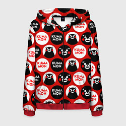 Мужская толстовка на молнии Kumamon Pattern