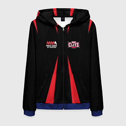 Толстовка 3D на молнии мужская MMA Elite, цвет: 3D-синий