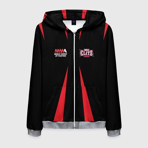 Мужская толстовка на молнии MMA Elite / 3D-Меланж – фото 1