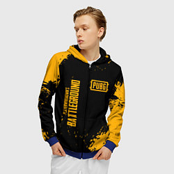 Толстовка 3D на молнии мужская PUBG: Black Fashion, цвет: 3D-синий — фото 2