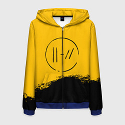 Мужская толстовка на молнии 21 Pilots: Yellow Logo