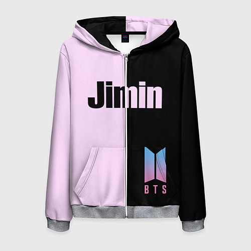 Мужская толстовка на молнии BTS Jimin / 3D-Меланж – фото 1