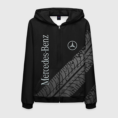 Мужская толстовка на молнии Mercedes AMG: Street Style / 3D-Черный – фото 1