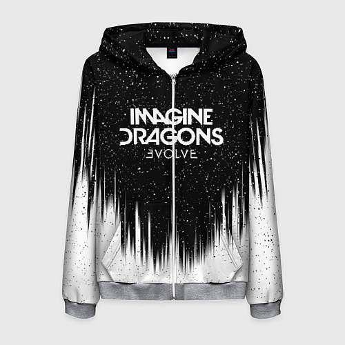 Мужская толстовка на молнии IMAGINE DRAGONS / 3D-Меланж – фото 1
