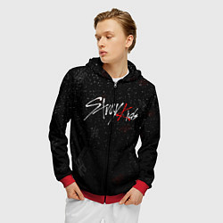 Толстовка 3D на молнии мужская STRAY KIDS, цвет: 3D-красный — фото 2