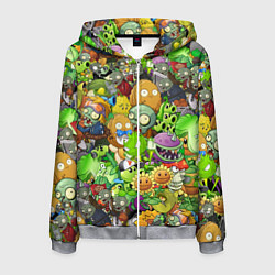 Мужская толстовка на молнии PLANTS VS ZOMBIES