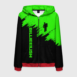 Толстовка 3D на молнии мужская BILLIE EILISH, цвет: 3D-красный