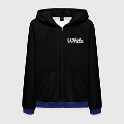 Мужская толстовка на молнии Белыйwhite