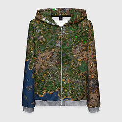 Мужская толстовка на молнии Карта в Heroes 3