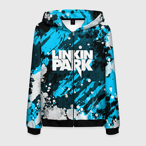 Мужская толстовка на молнии Linkin Park / 3D-Черный – фото 1