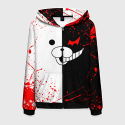 Толстовка 3D на молнии мужская MONOKUMA, цвет: 3D-черный