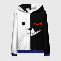 Толстовка 3D на молнии мужская Monokuma, цвет: 3D-синий