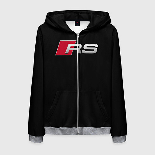 Мужская толстовка на молнии AUDI RS / 3D-Меланж – фото 1
