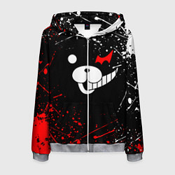 Толстовка 3D на молнии мужская MONOKUMA, цвет: 3D-меланж