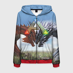 Толстовка 3D на молнии мужская Ark Survival Evolved, цвет: 3D-красный
