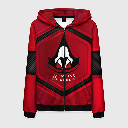 Мужская толстовка на молнии Assasin's creed / 3D-Черный – фото 1