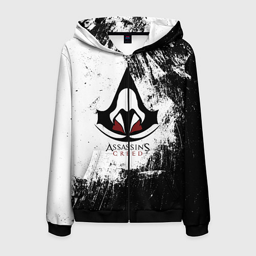 Мужская толстовка на молнии Assasin's creed / 3D-Черный – фото 1