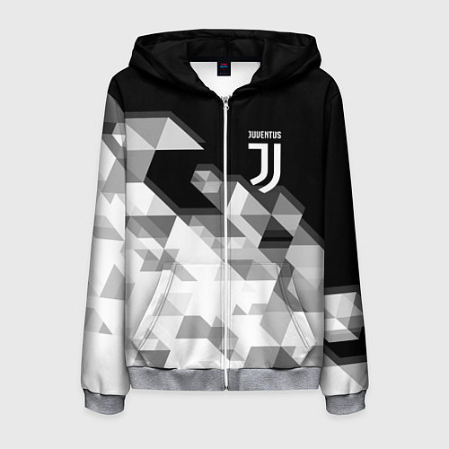 Мужская толстовка на молнии JUVENTUS / 3D-Меланж – фото 1